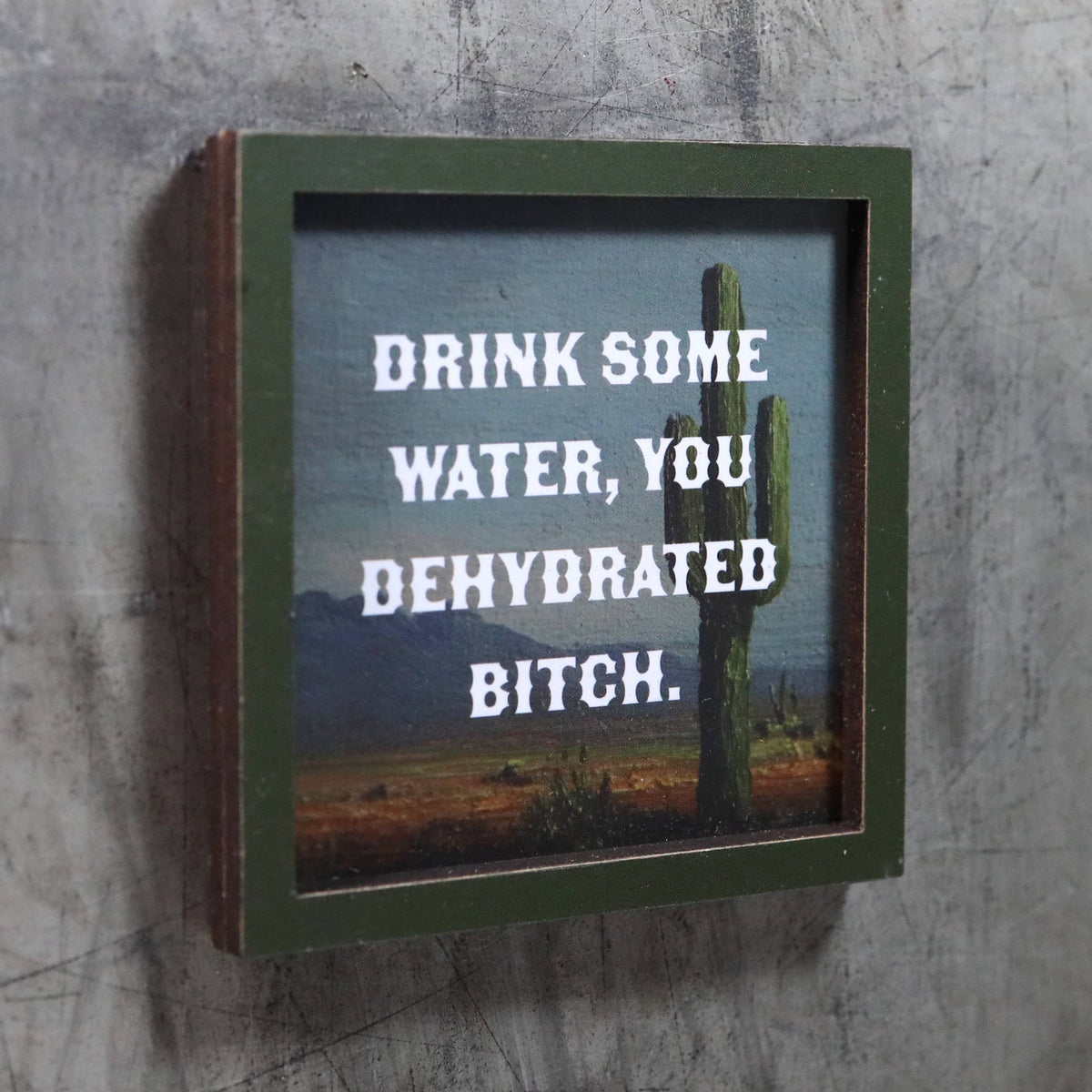Drink Some Water, You Dehydrated Bitch - Funny Wooden Magnet