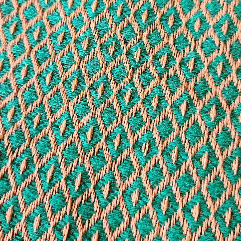 Spring Turkish Blanket - Green/Orange Dots