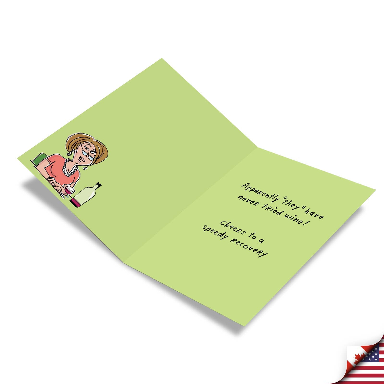 Get Well Card - Wine Best Medicine (1 Card)