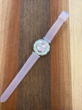 Swarovski lavender silicone watch