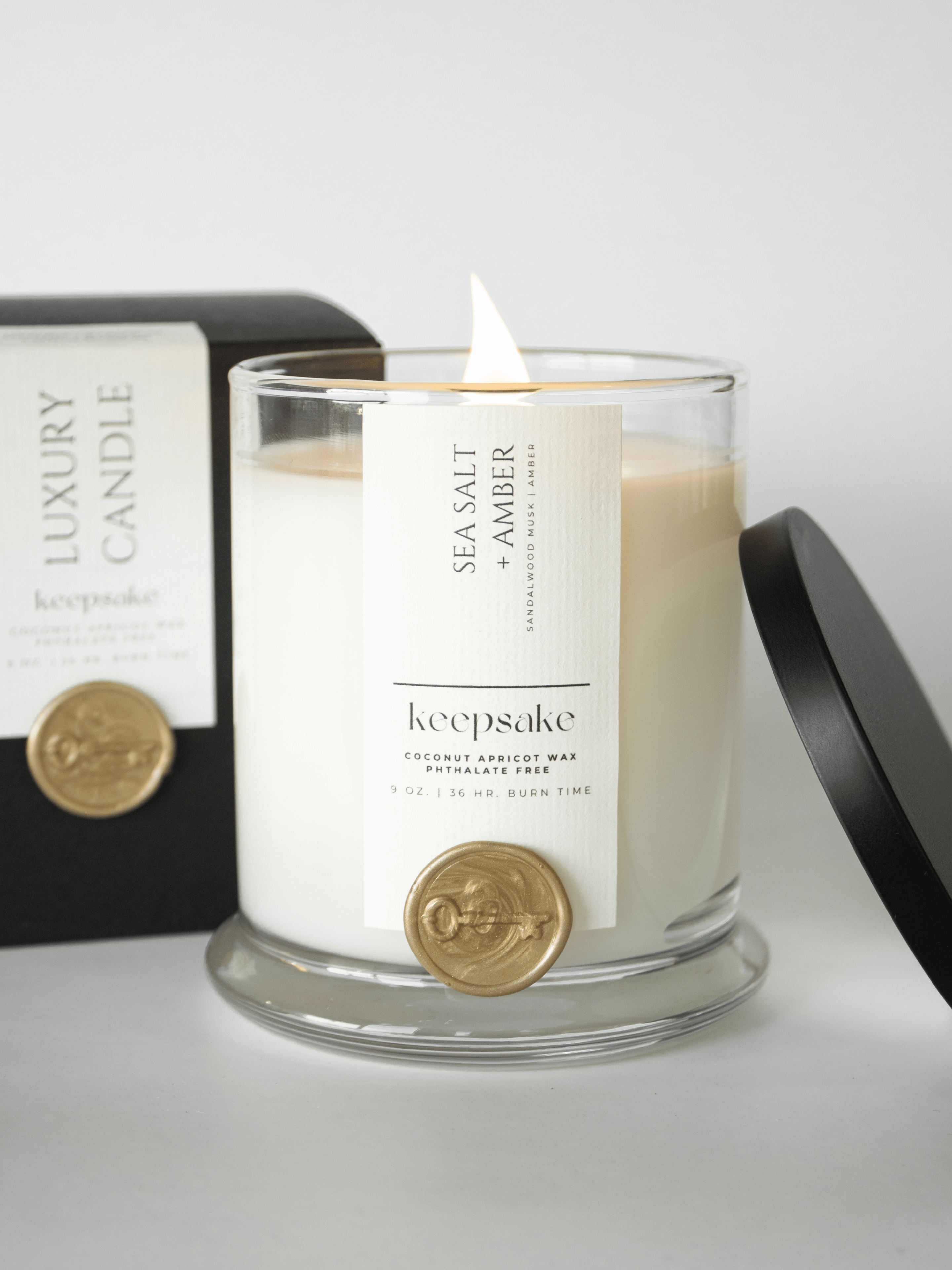 9 oz. Luxury Candle - Sea Salt + Amber