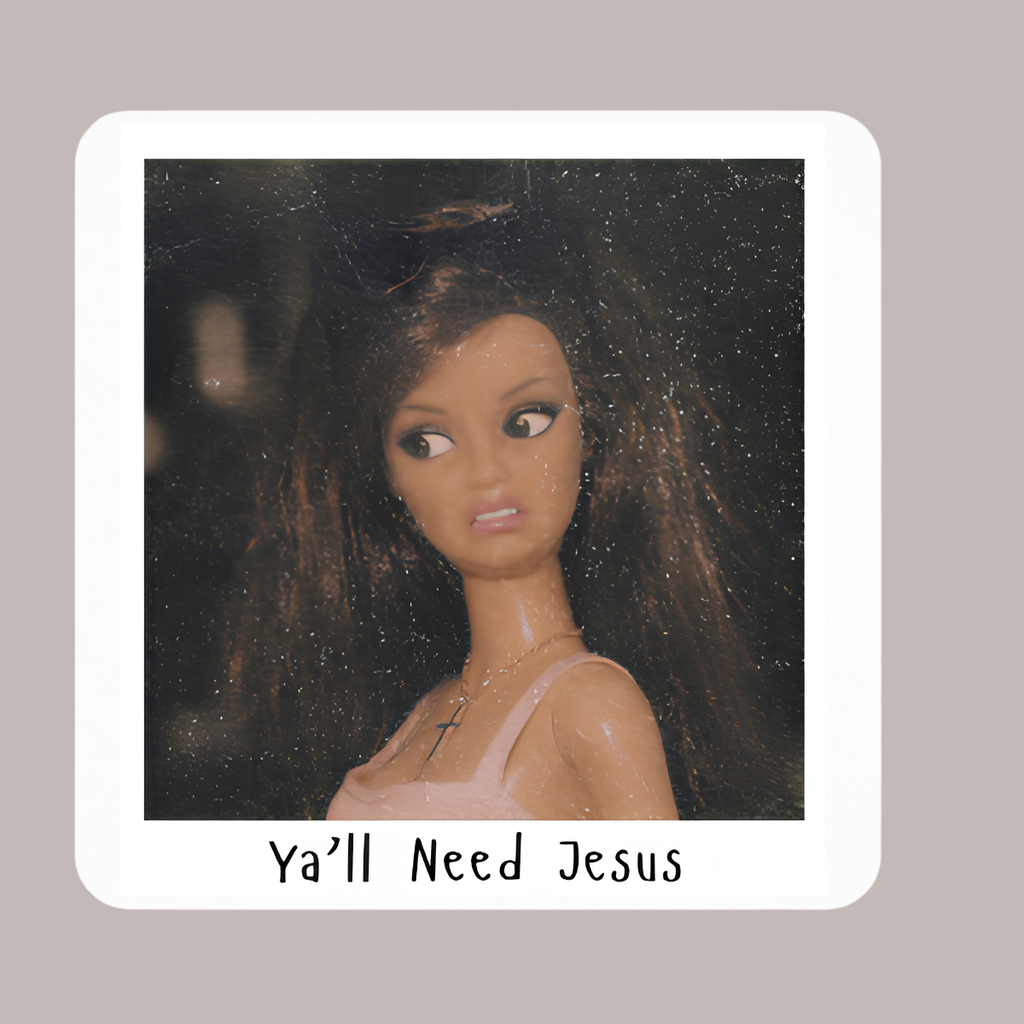 Doll Face Funny Magnet, 3x3 Metal