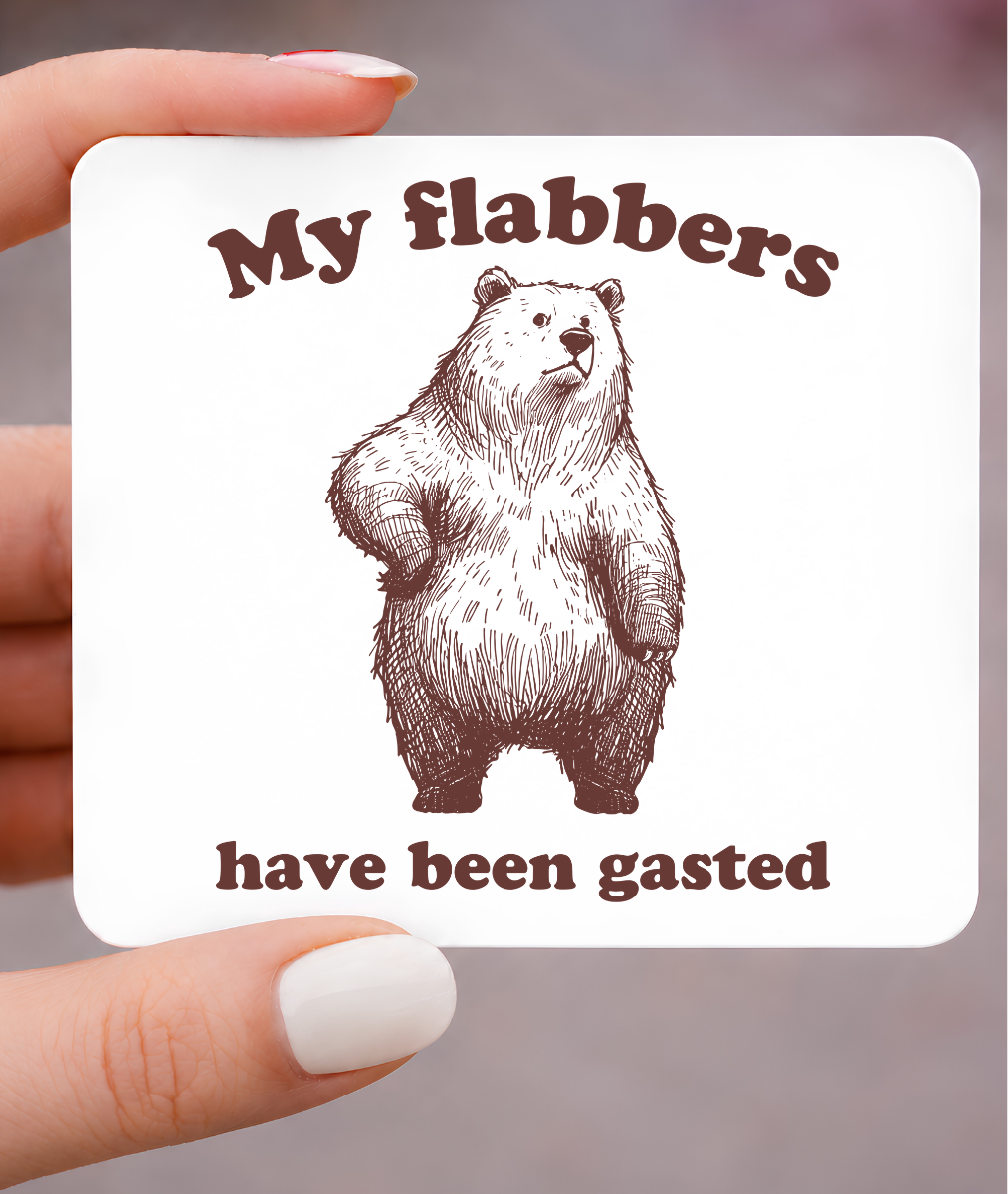 Big Bear Flabbers Gasted Metal 3 x 3 Magnet