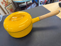 Vintage yellow enamel Dansk Kobenstyle fondue pot