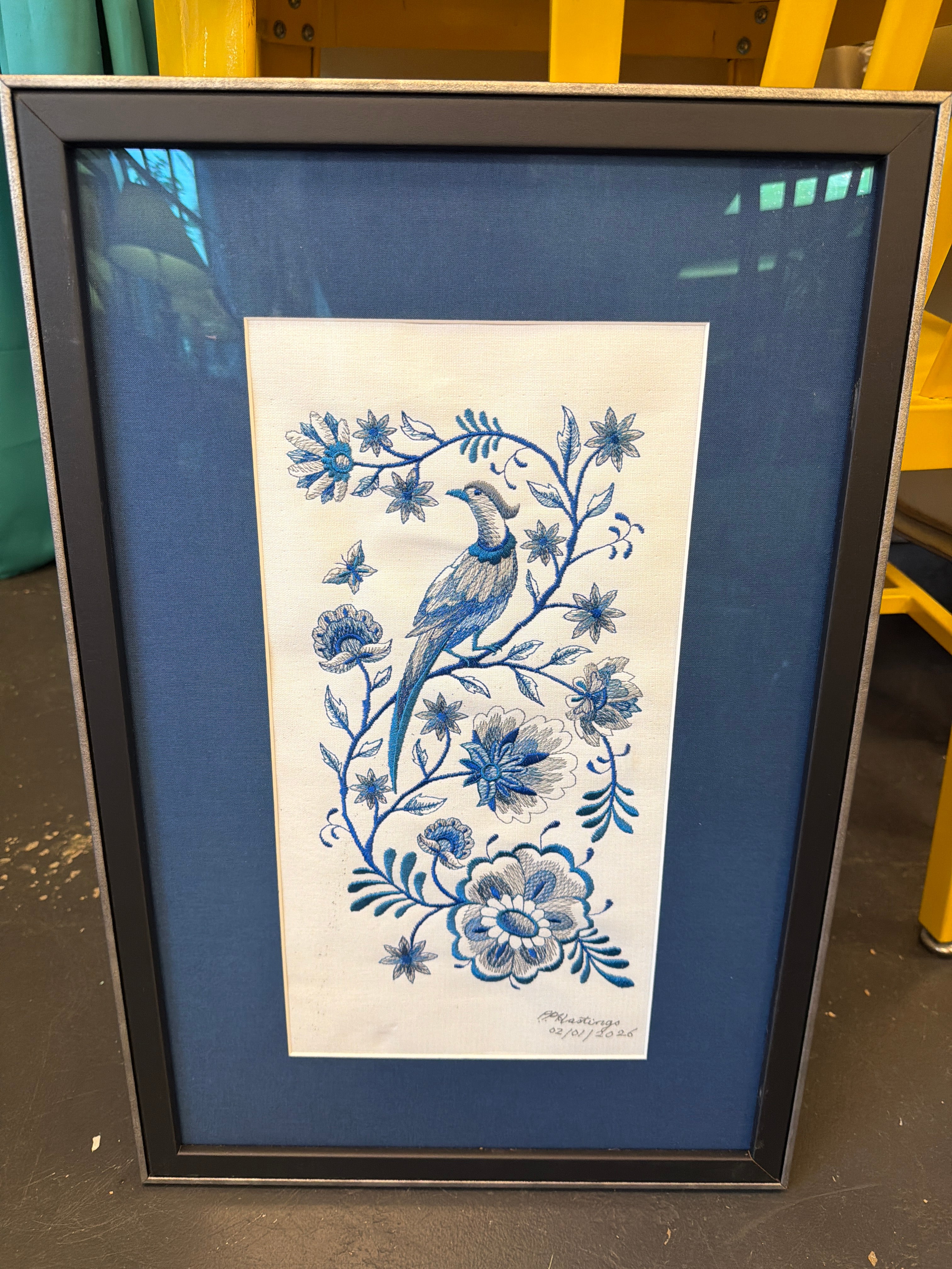 Blue Bird Embroidery