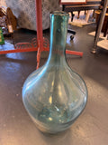 Antique French hand-blown glass demijohn bottle
