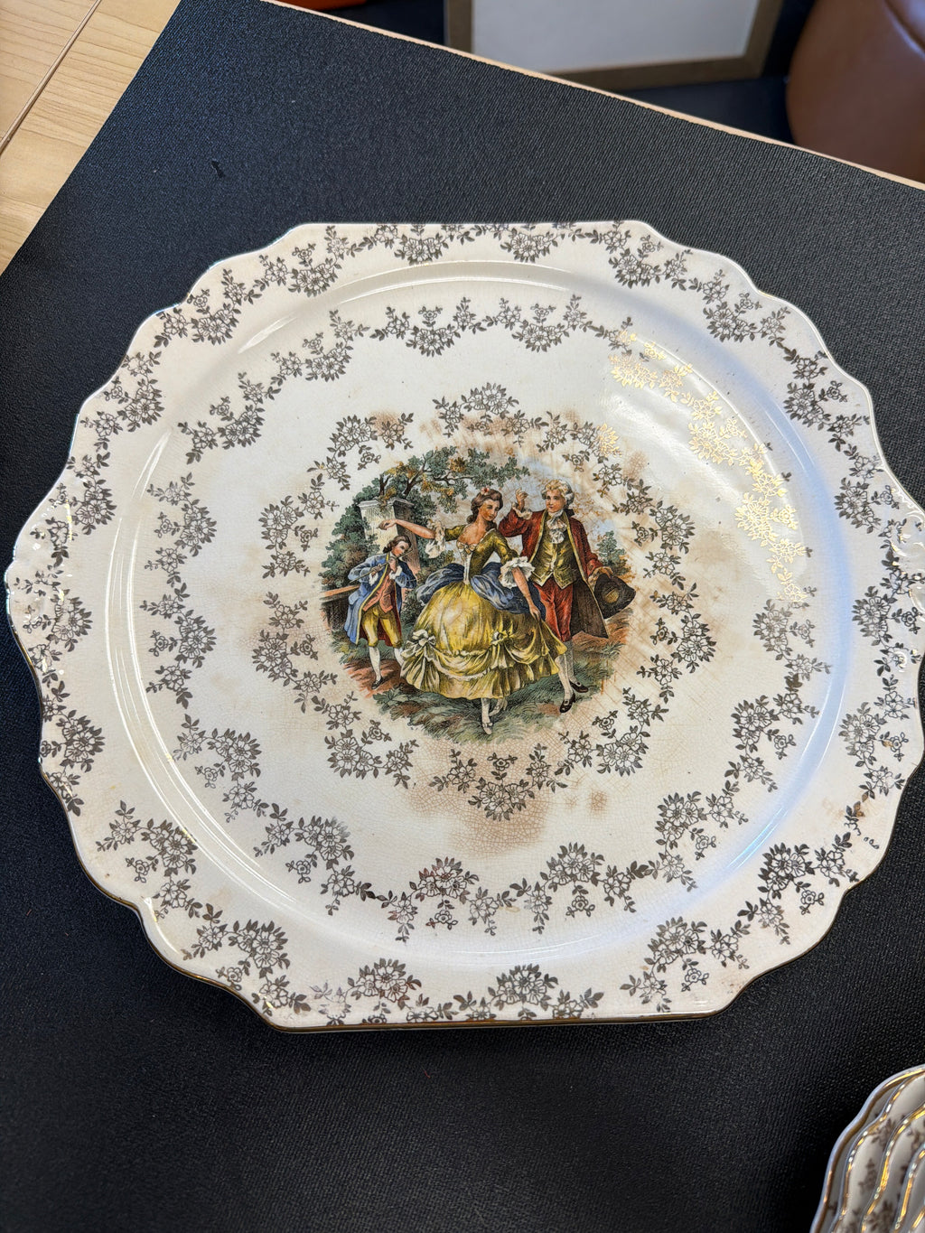 Royal China Platter and 6 Dessert Plates