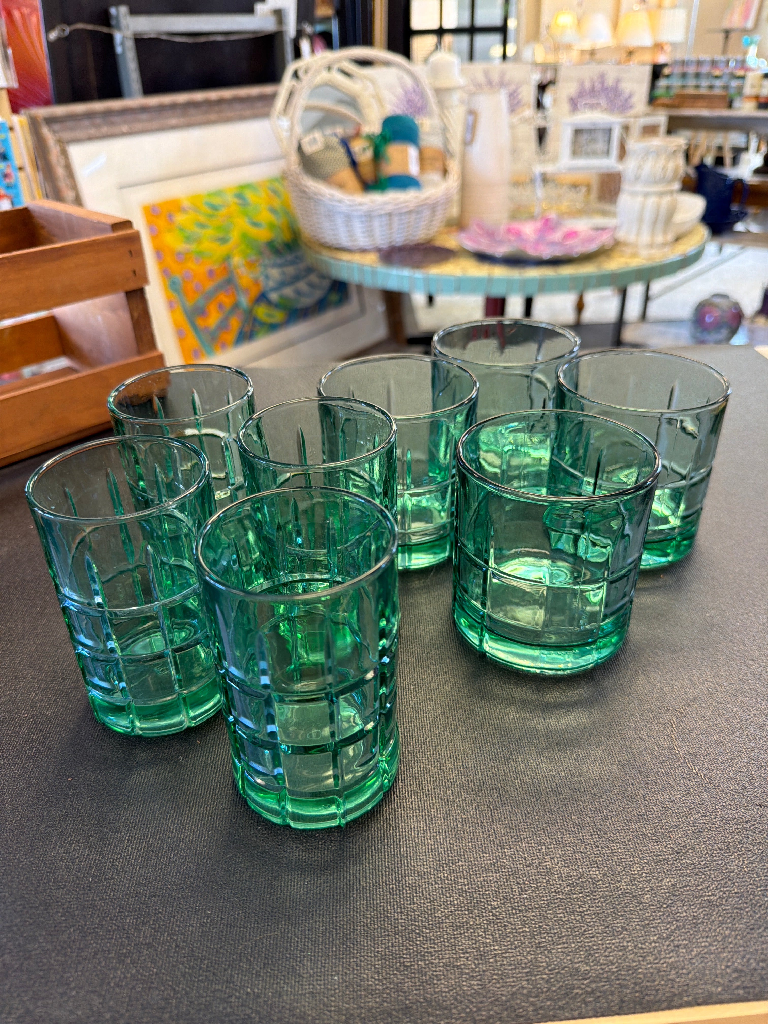 Anchor Hocking Tartan glasses (set of 8)