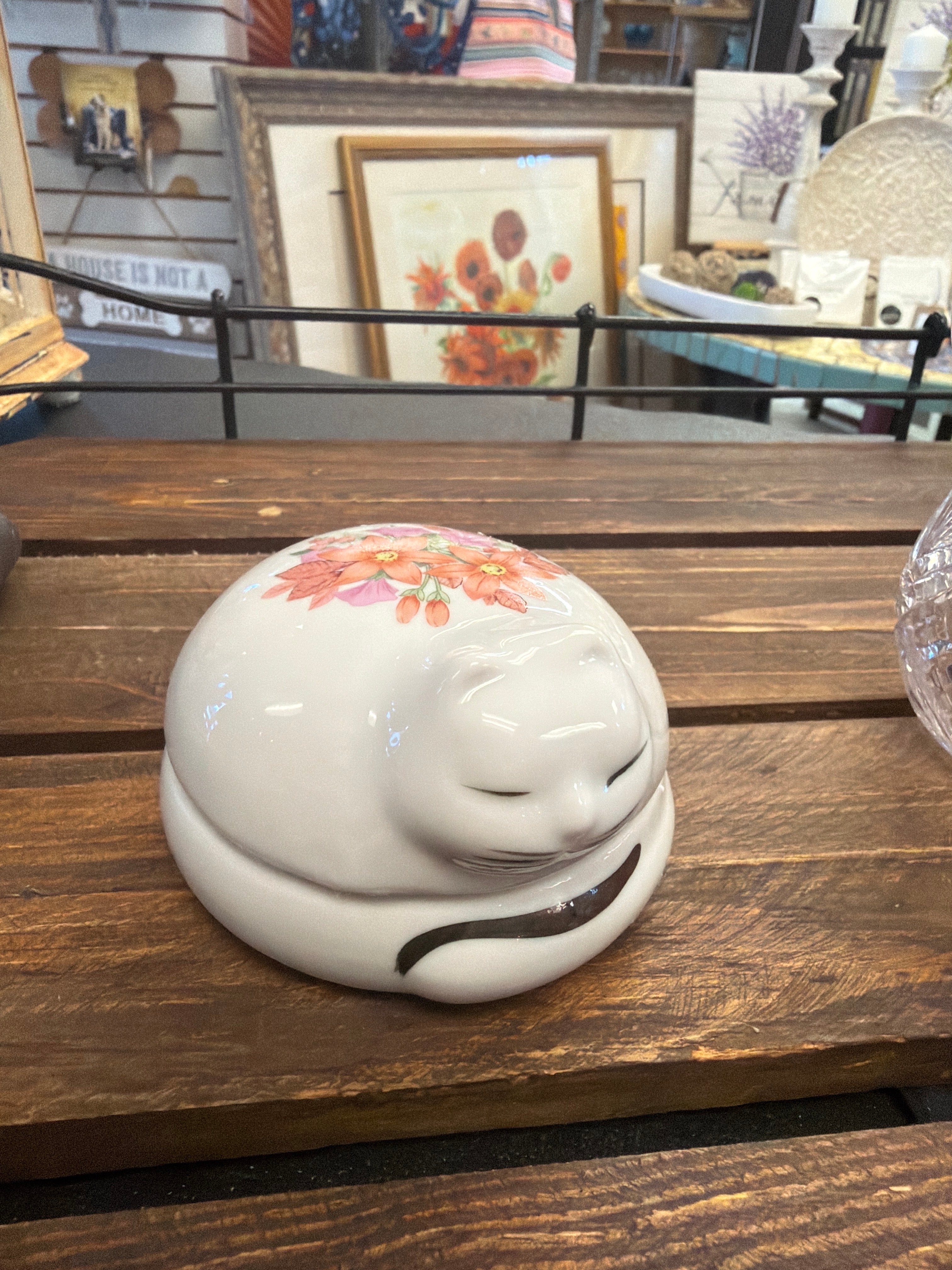 Vintage Kitty Trinket Box