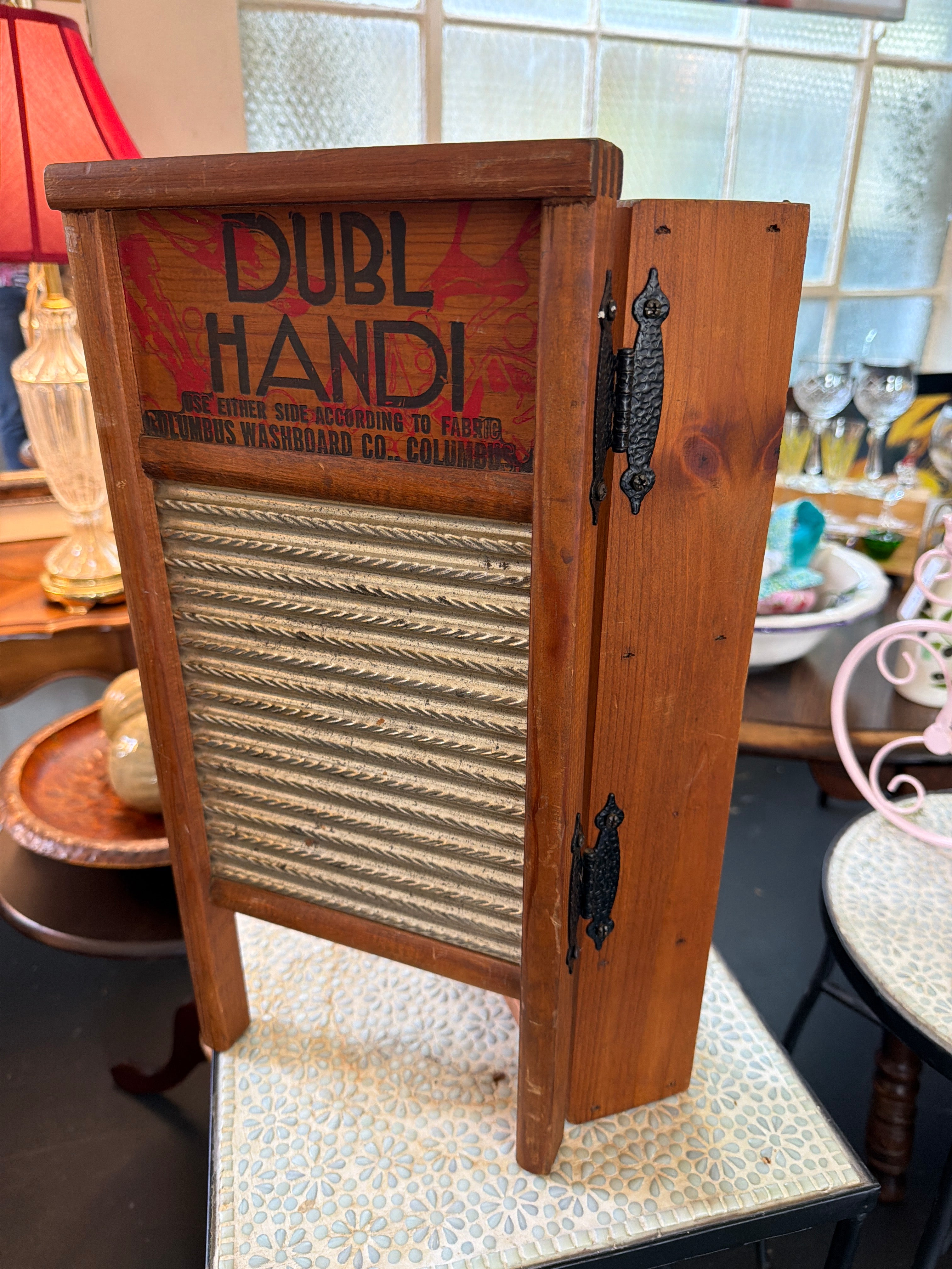 Vintage washboard cabinet