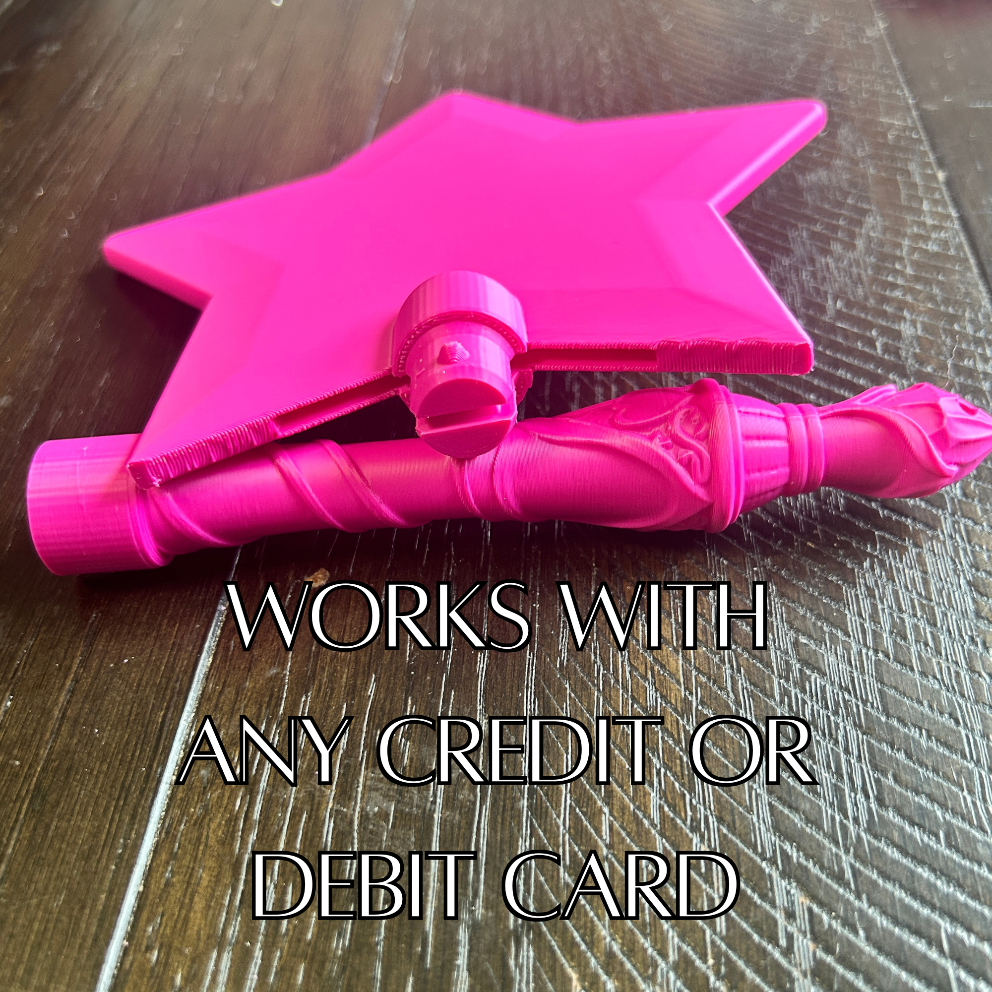 Tap to Pay Magic Star Wand - 3D Printed Credit Card Holder: White