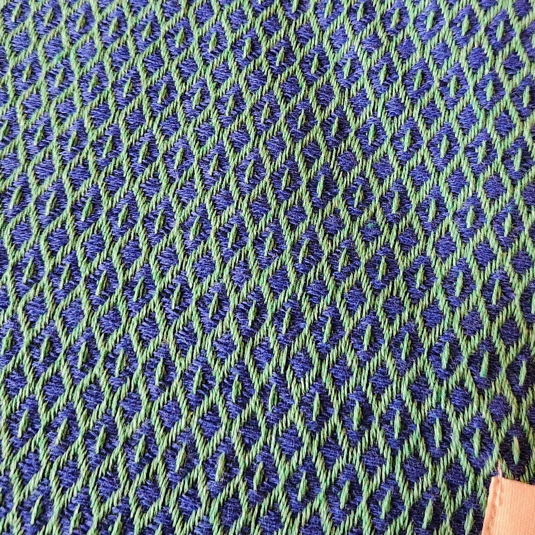 Spring Turkish Blanket - Blue/Green Dots