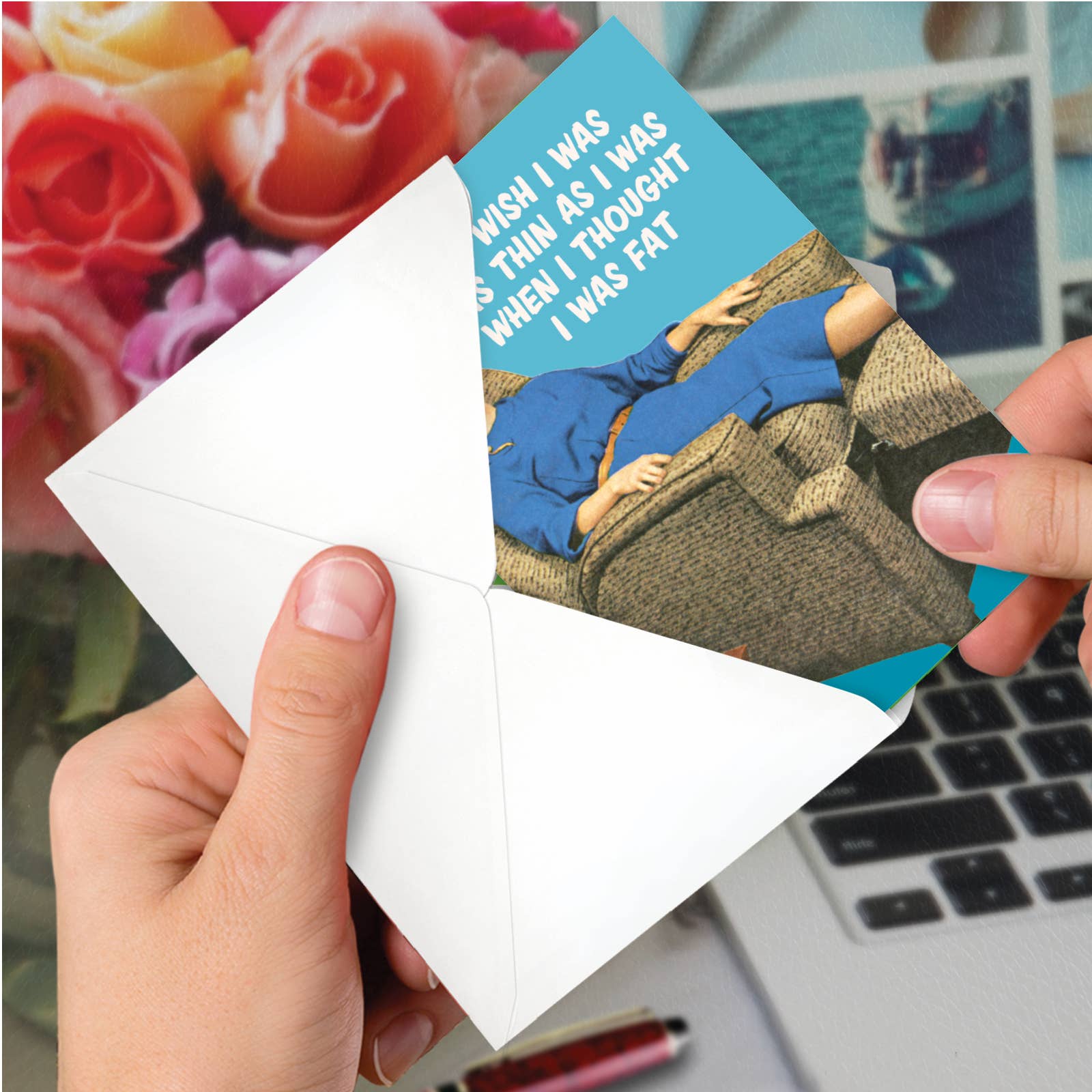 (1 Card) I Wish - Funny Birthday Greeting Card