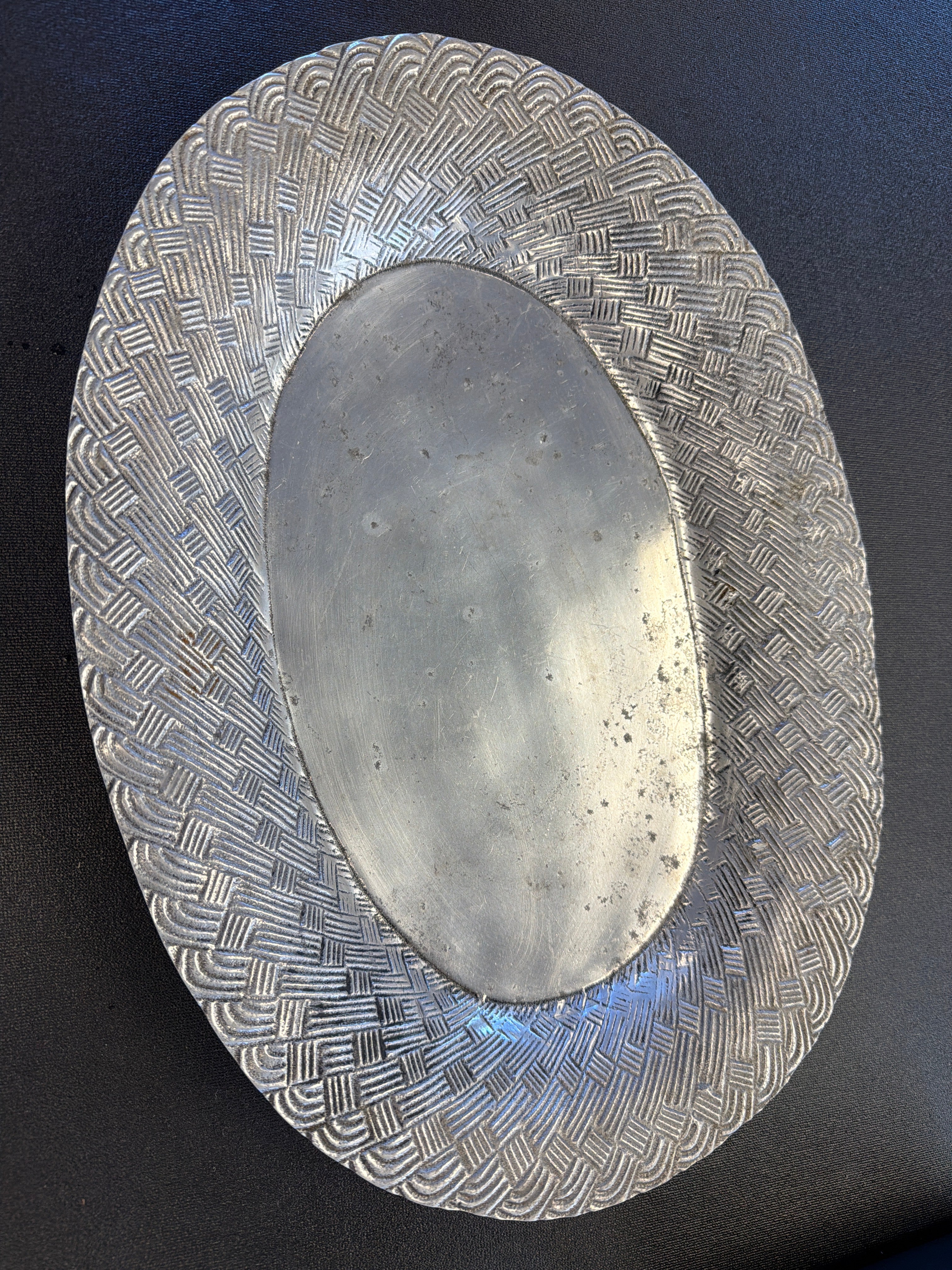 Oval silver platter