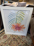 "Tropical Flowers 4" framed painting by Wendover Art Group.