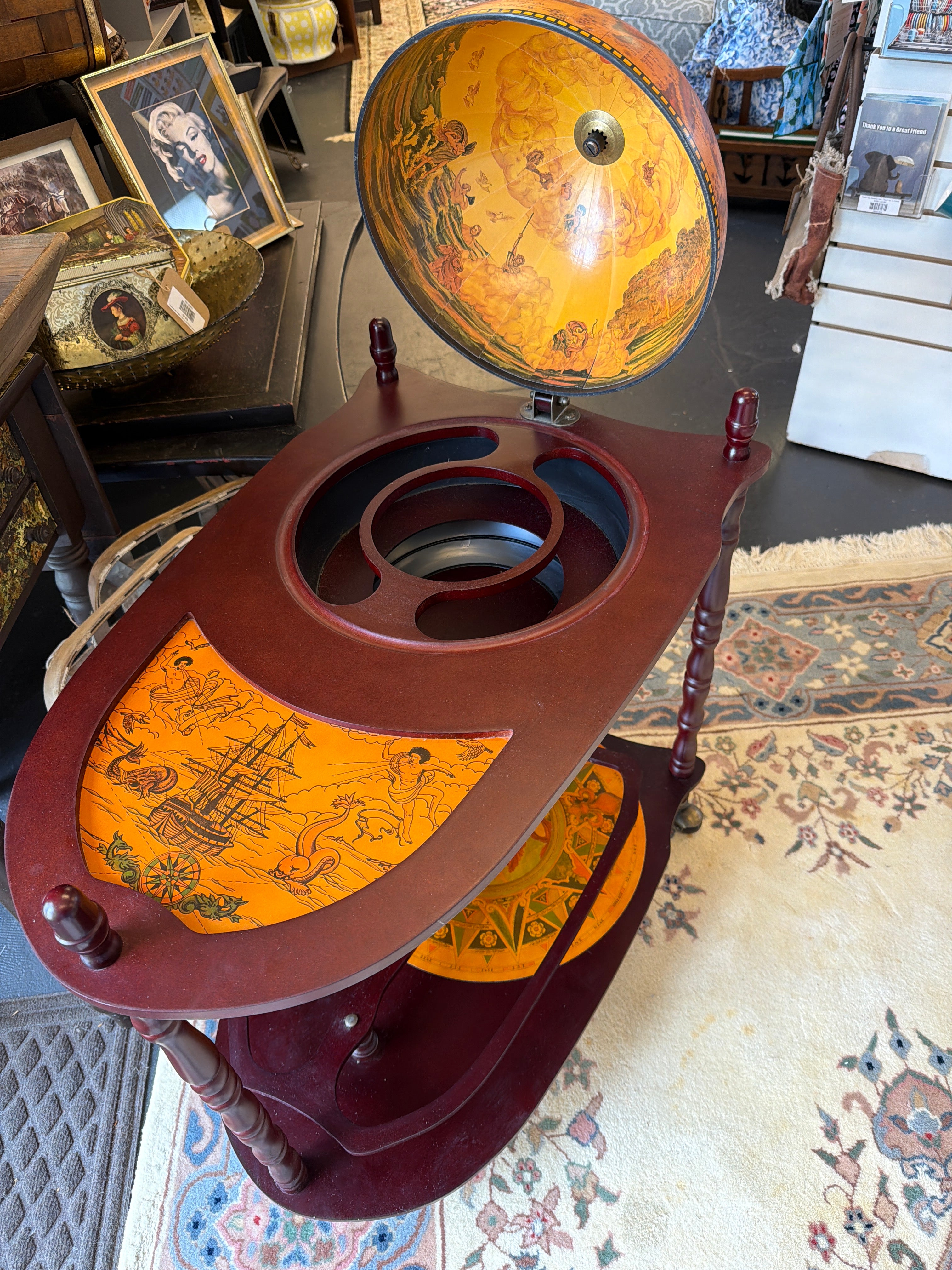 Vintage Design Toscano globe bar