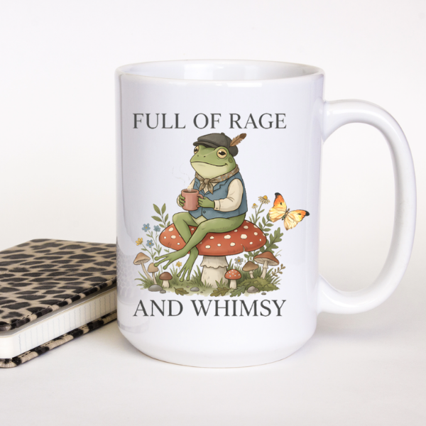 Full of Rage Frog, Ceramic Coffee Mug - Dishwasher Safe: 11oz