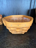 Longaberger Generations Basket, a collectible handwoven wood basket featuring a hexagonal shape and a plastic protector