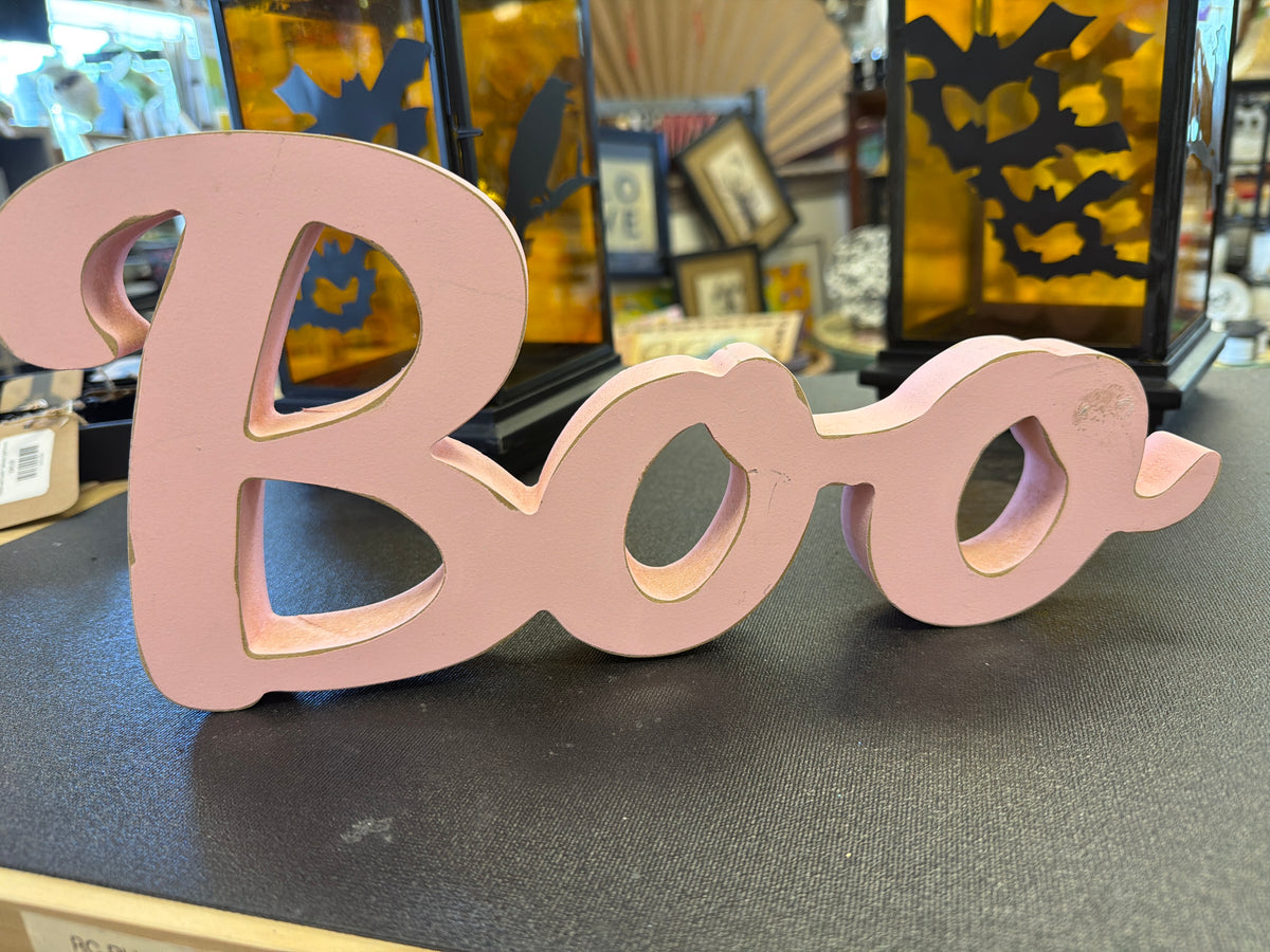 Pink Boo Sign