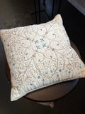 Quilted floral pillow