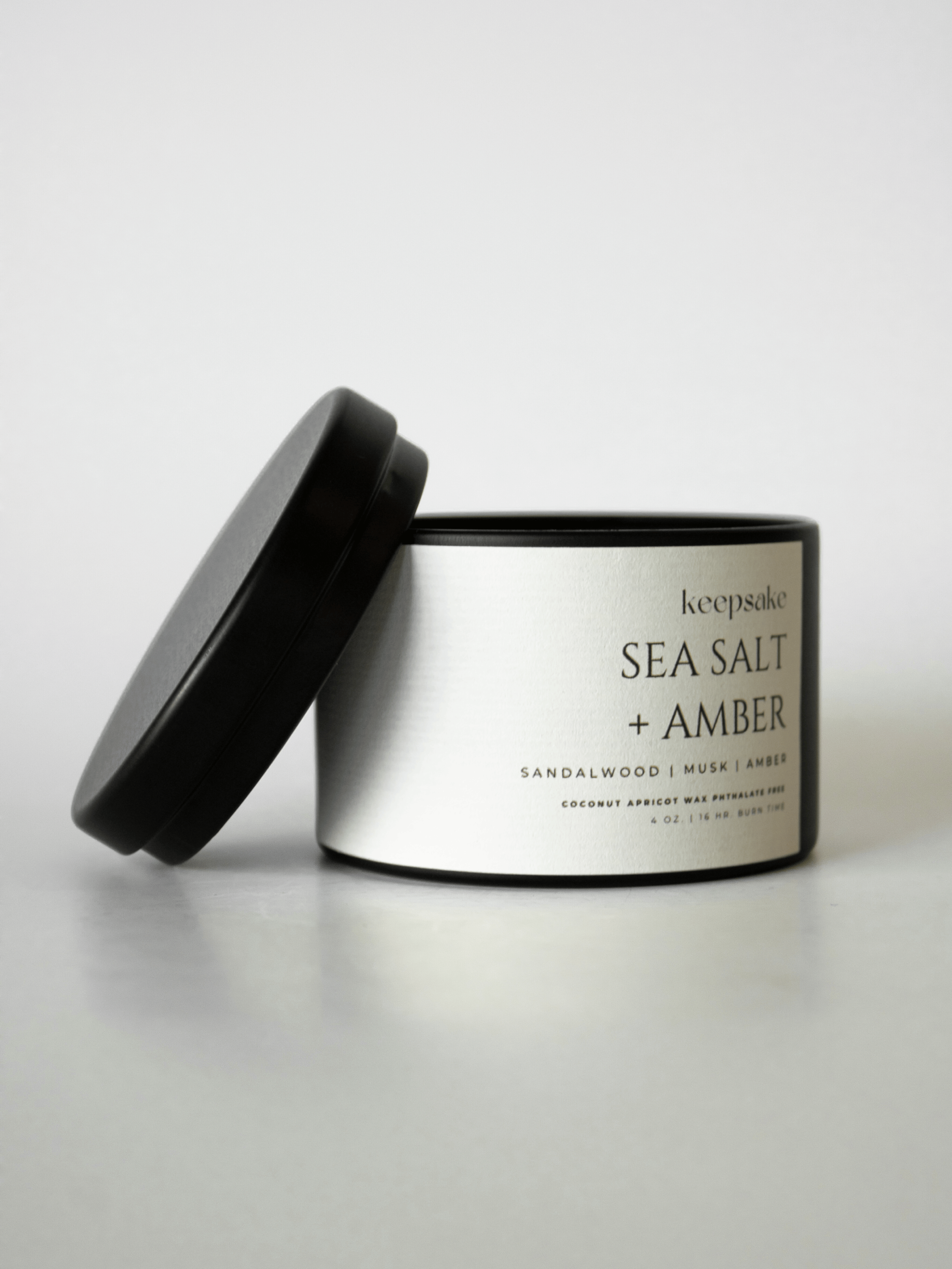 4 oz. Travel Candle - Sea Salt + Amber