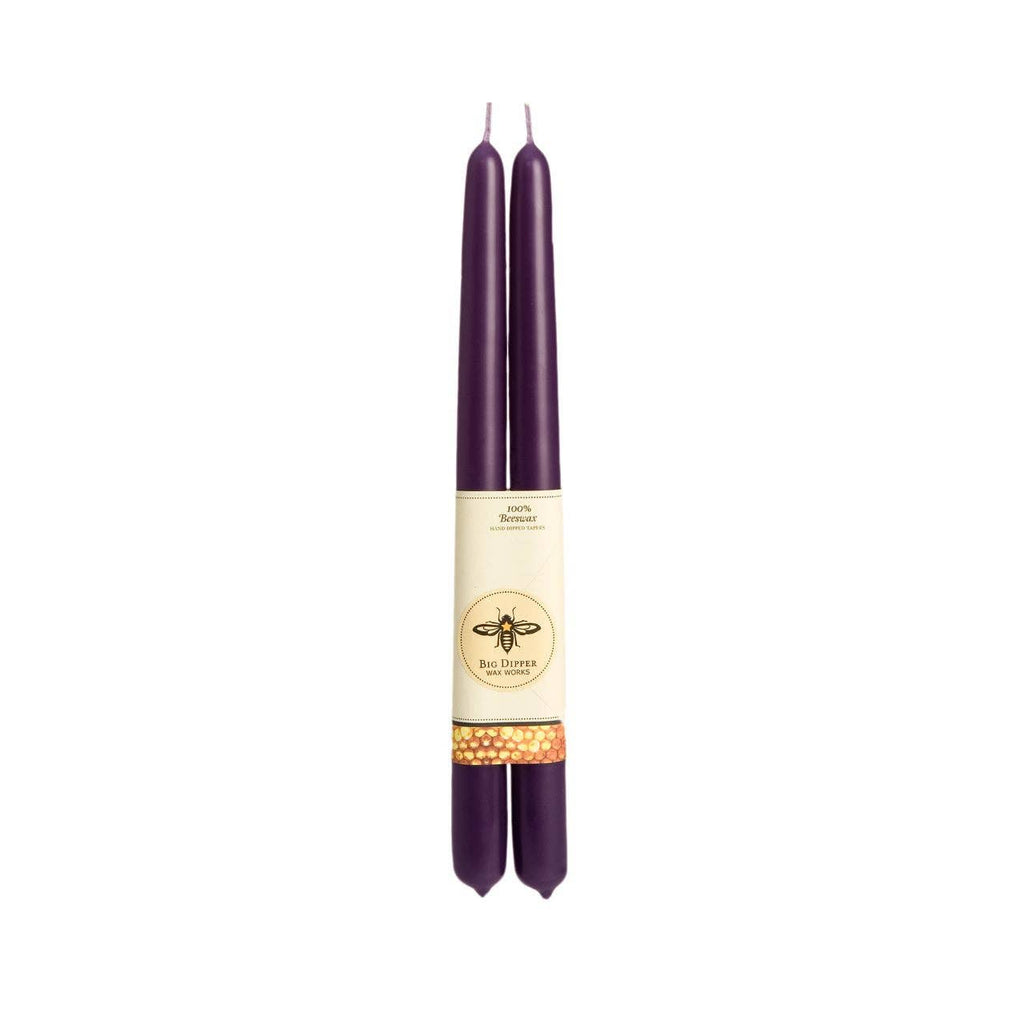 Taper Candles – 100% Pure Beeswax – Hand-Dipped: Moss / Standard (12" x 7/8")