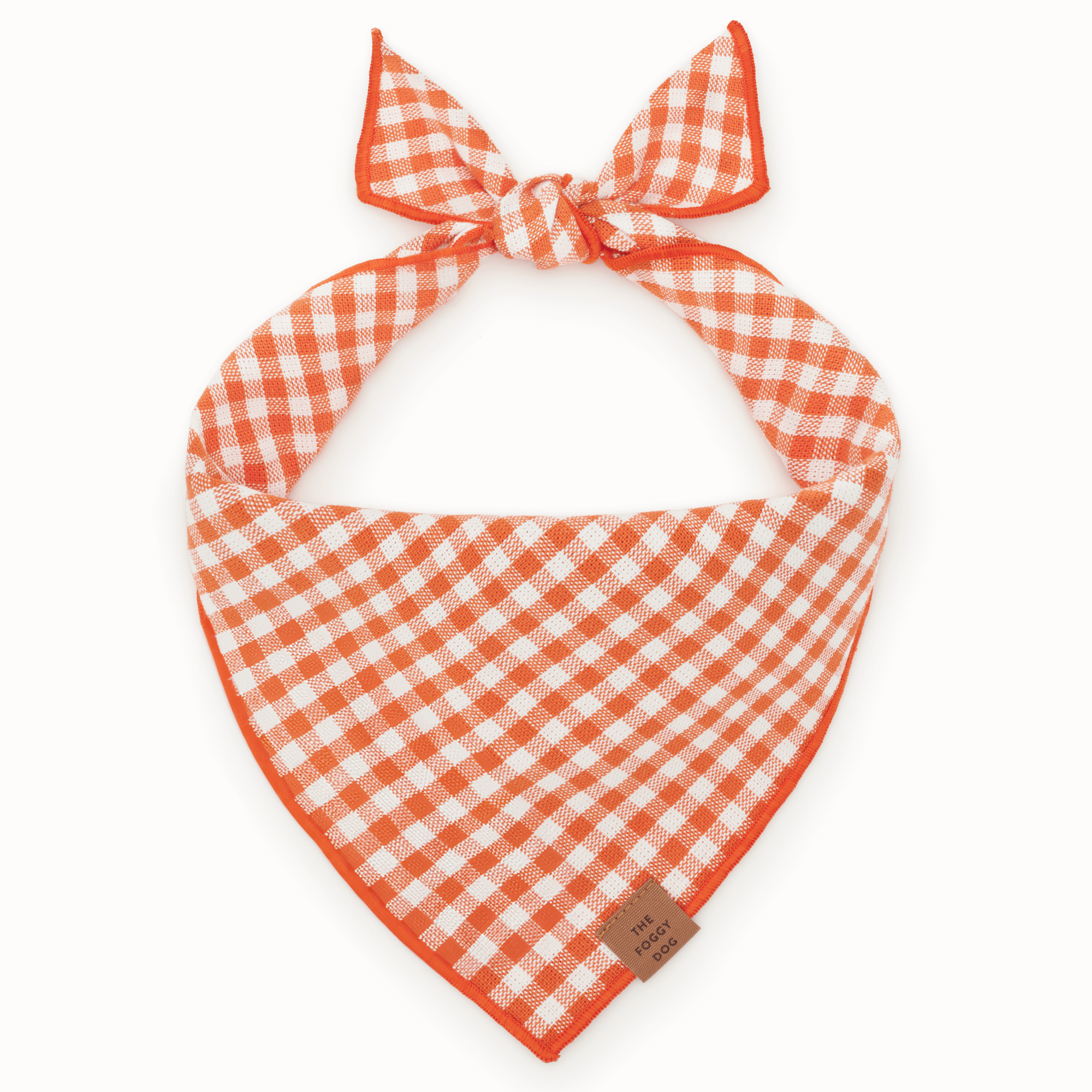 Cider Gingham Dog Bandana: Large