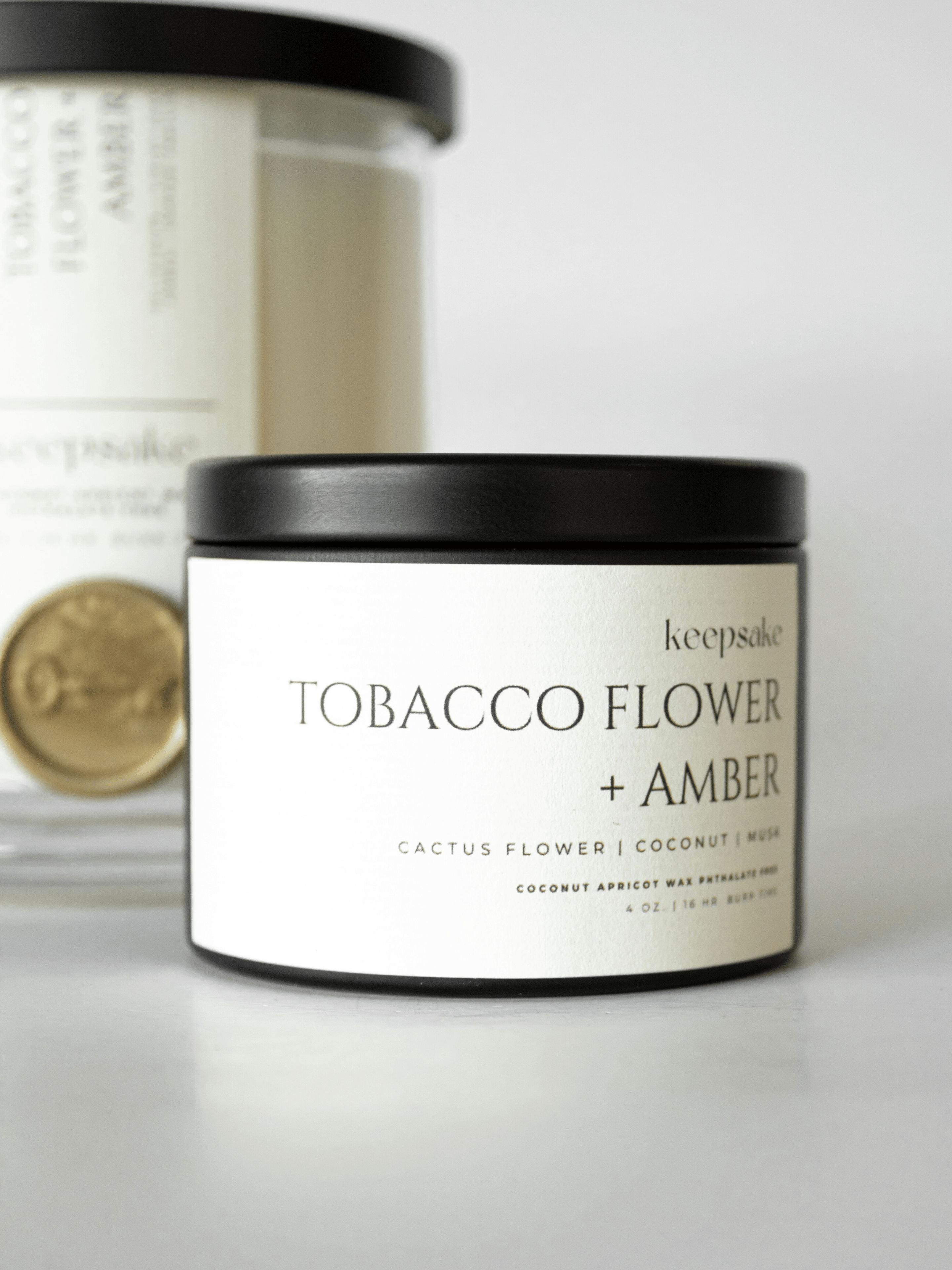4 oz. Travel Candle - Tobacco Flower + Amber