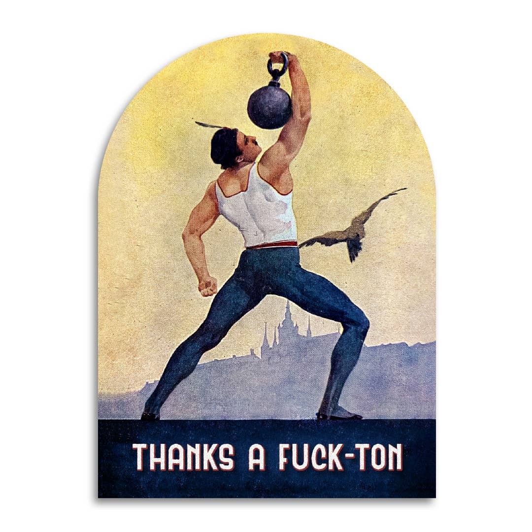Thanks A Fuck-Ton - Funny Vintage Thank You Card