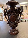 Hand carved Elephant Candleholder