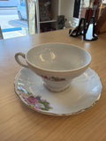 Vintage porcelain teacup and saucer