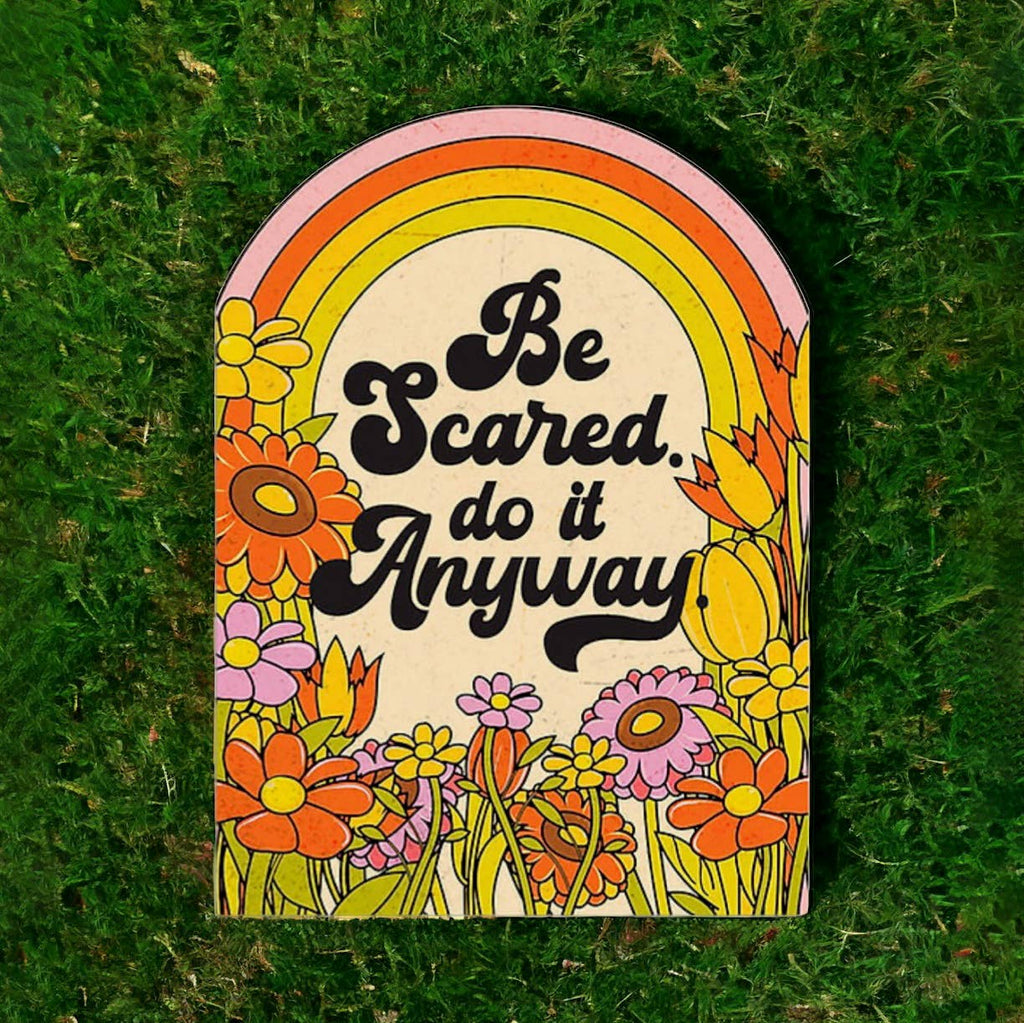 Be Scared. Do It Anyway. - Retro Encouragement Card