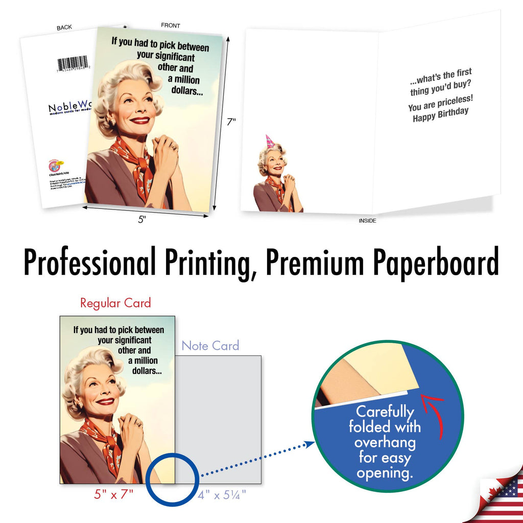 1 Funny Birthday Greeting Card-You Are Priceless-NobleWorks