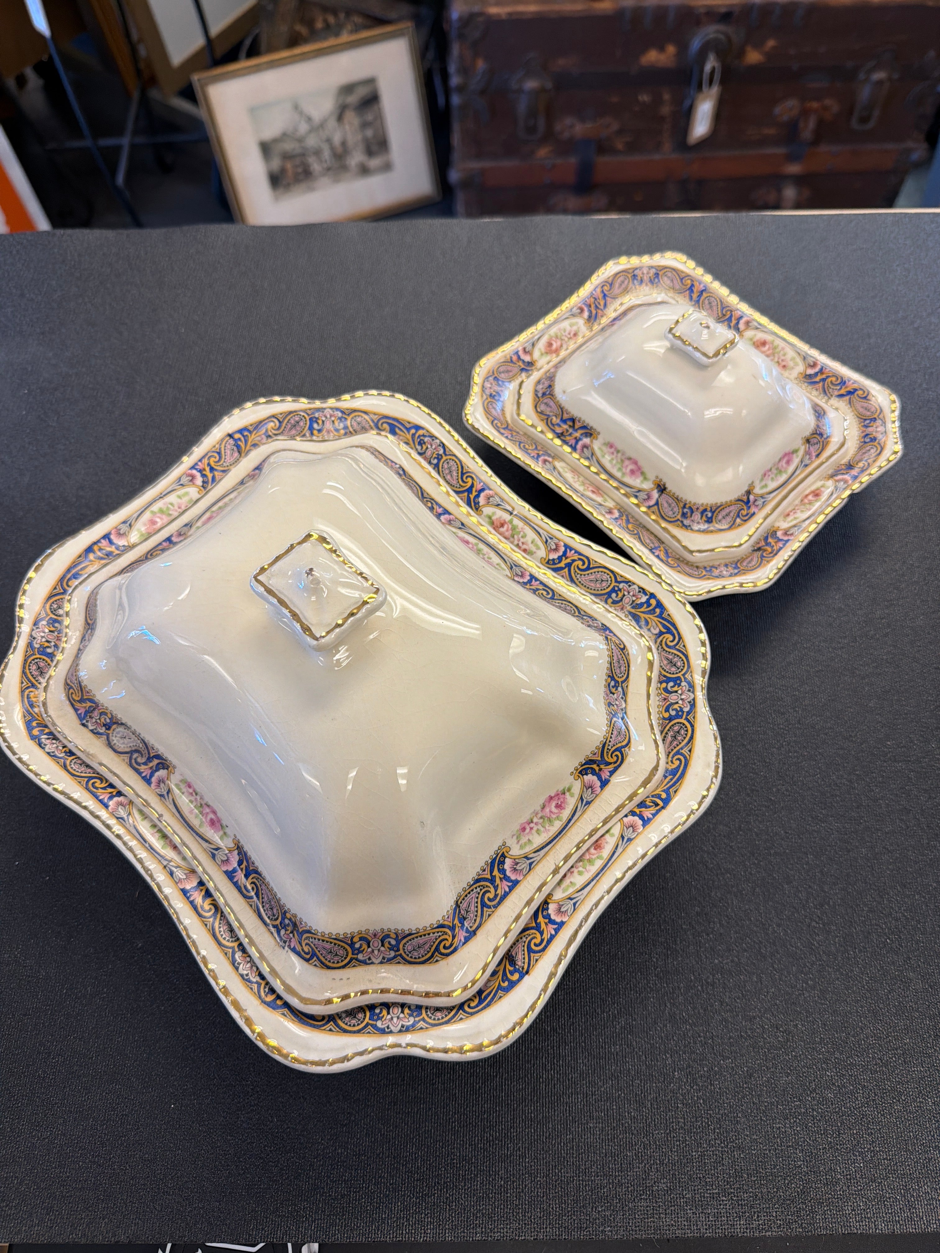Victorian porcelain serveware set