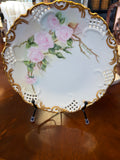 Limoges Painted Rose plate medium