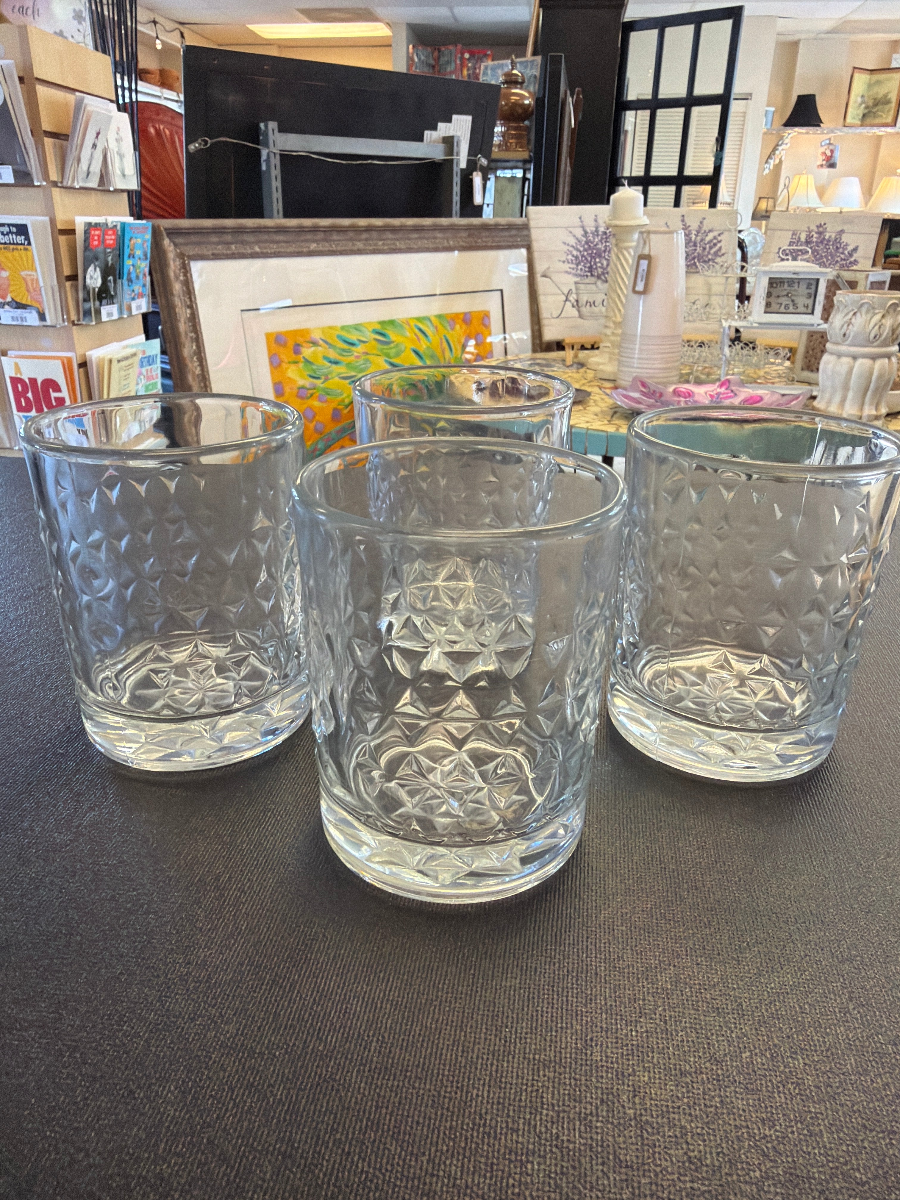 (4) Chic Antique Lorient whiskey glasses
