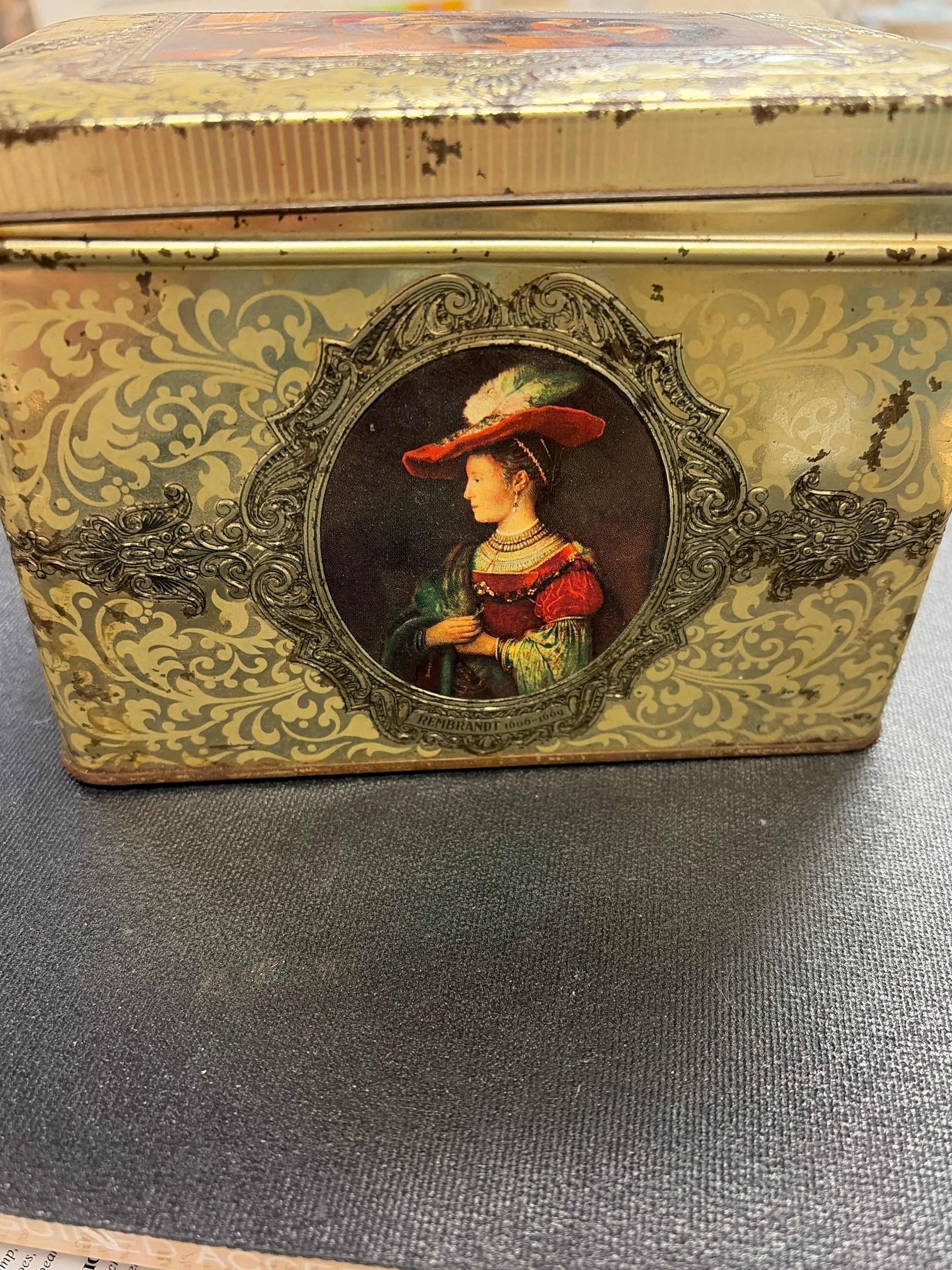 1950s VINTAGE DUTCH ART TIN BOX | Golden Age Painters | Made in Holland