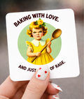 Baking with Love 3 x 3 Metal Magnet