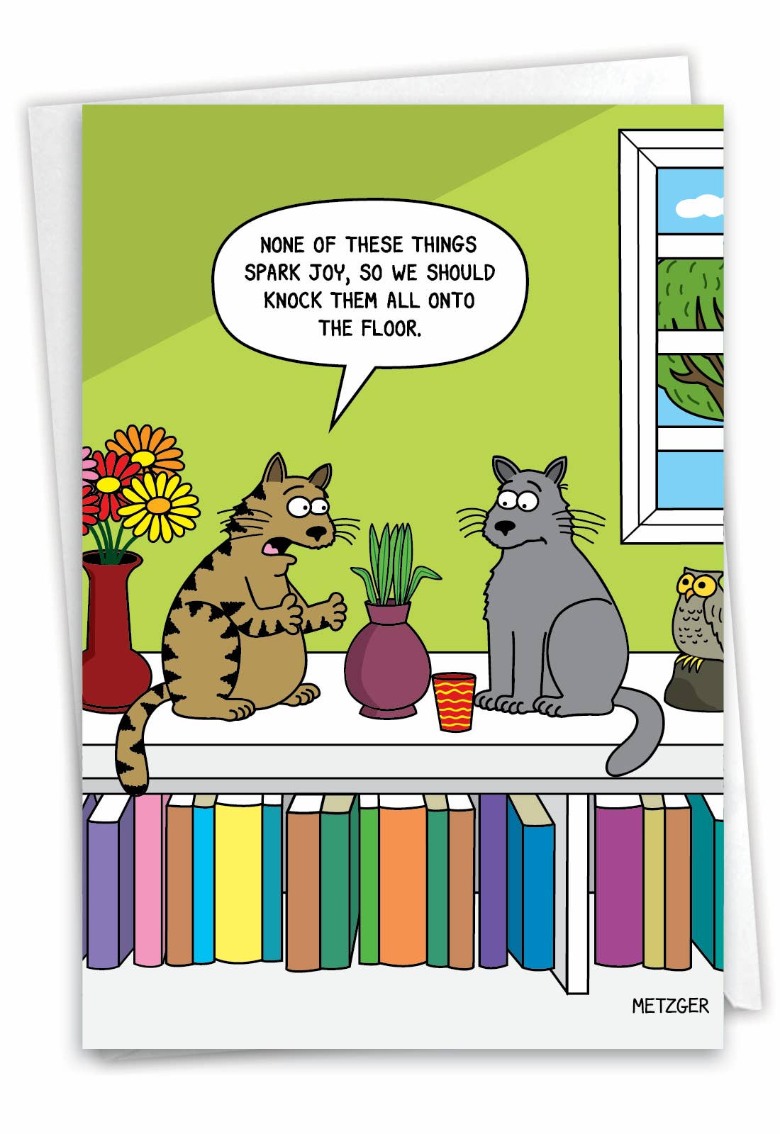 Birthday Card - Cat Spark Joy