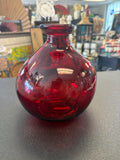 Vintage Ruby Red Balloon Vase