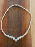 Swarovski Pearl and pave bead necklace