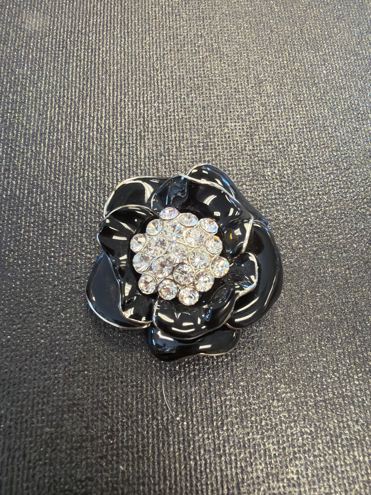 Black Enamel Brooch