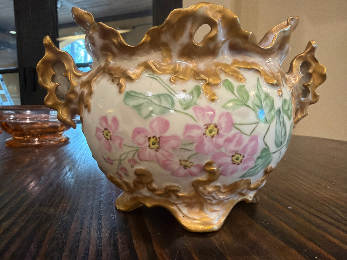Antique Hand Painted Jardiniere