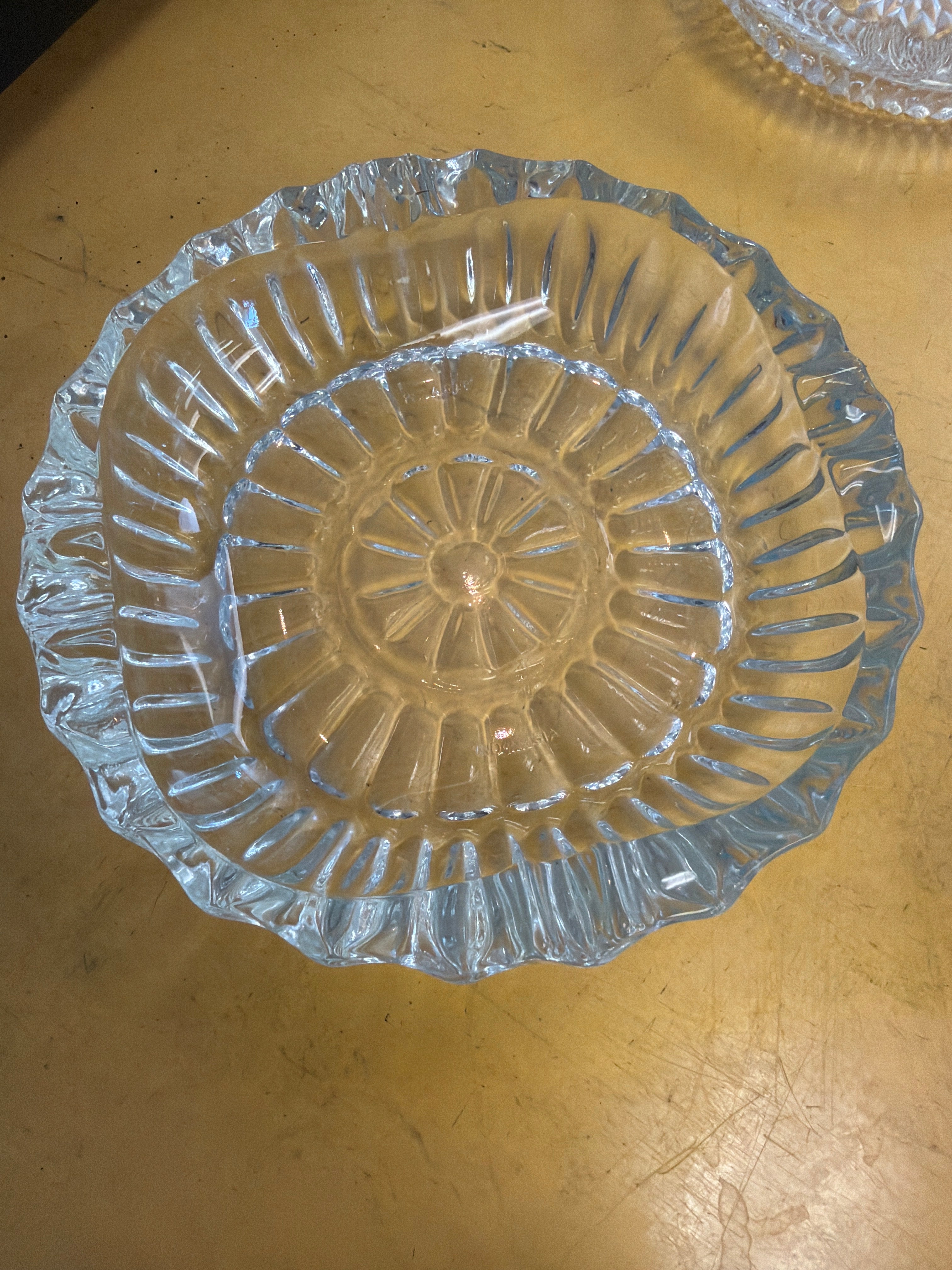 Vintage Pasari clear glass ashtray