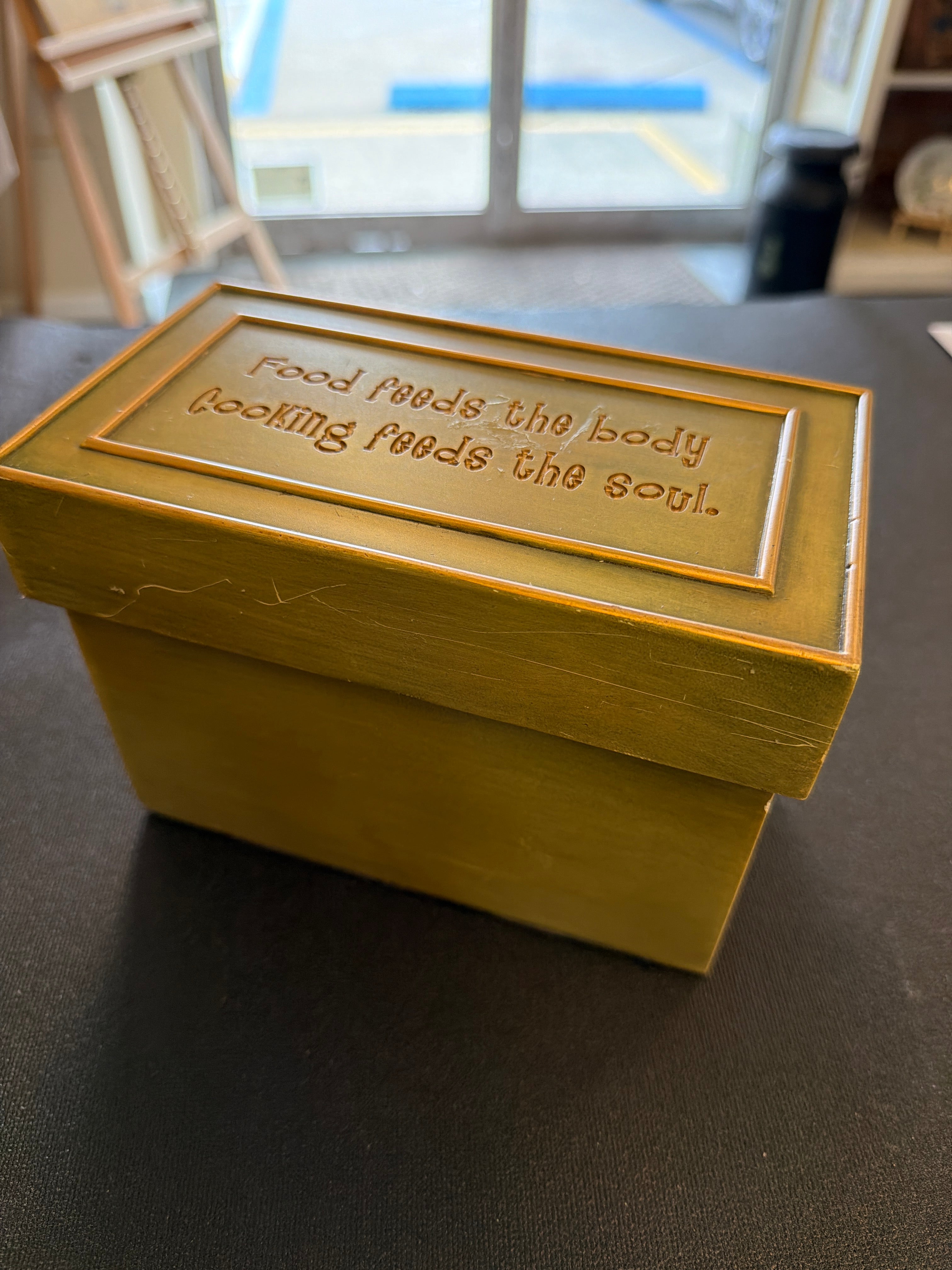 Vintage recipe box