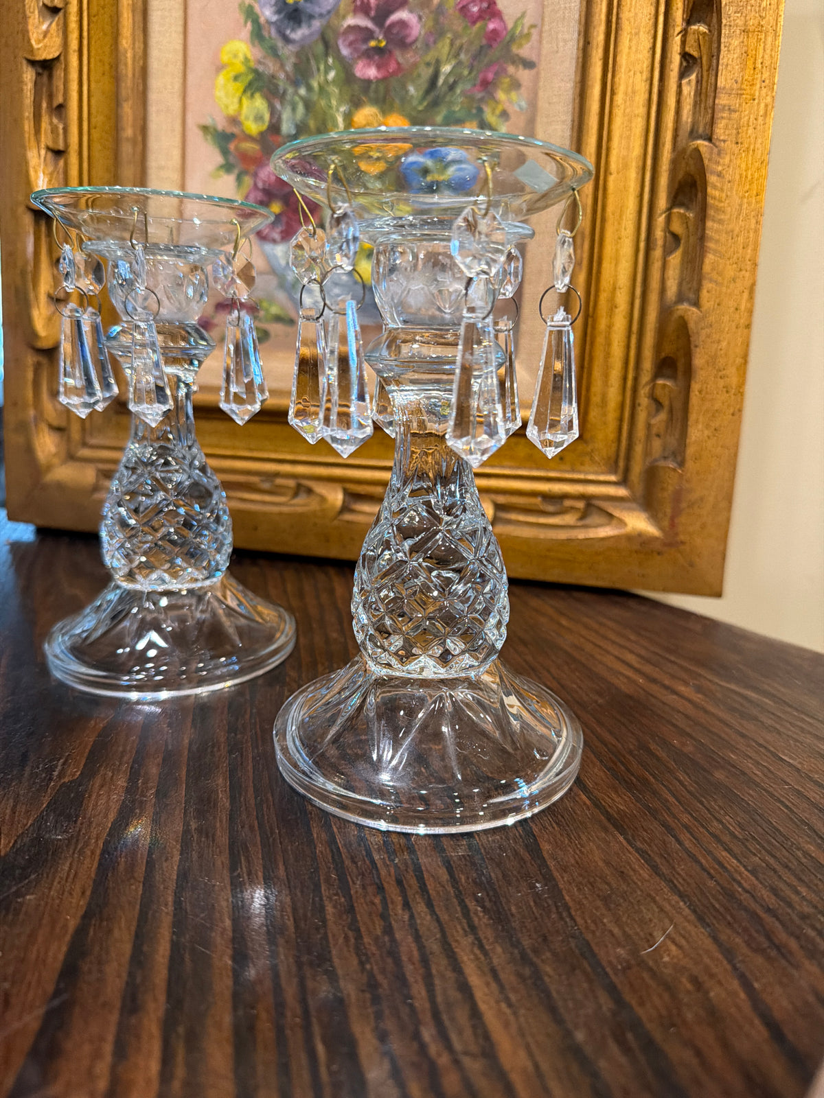 Indiana Glass Candlesticks (2)