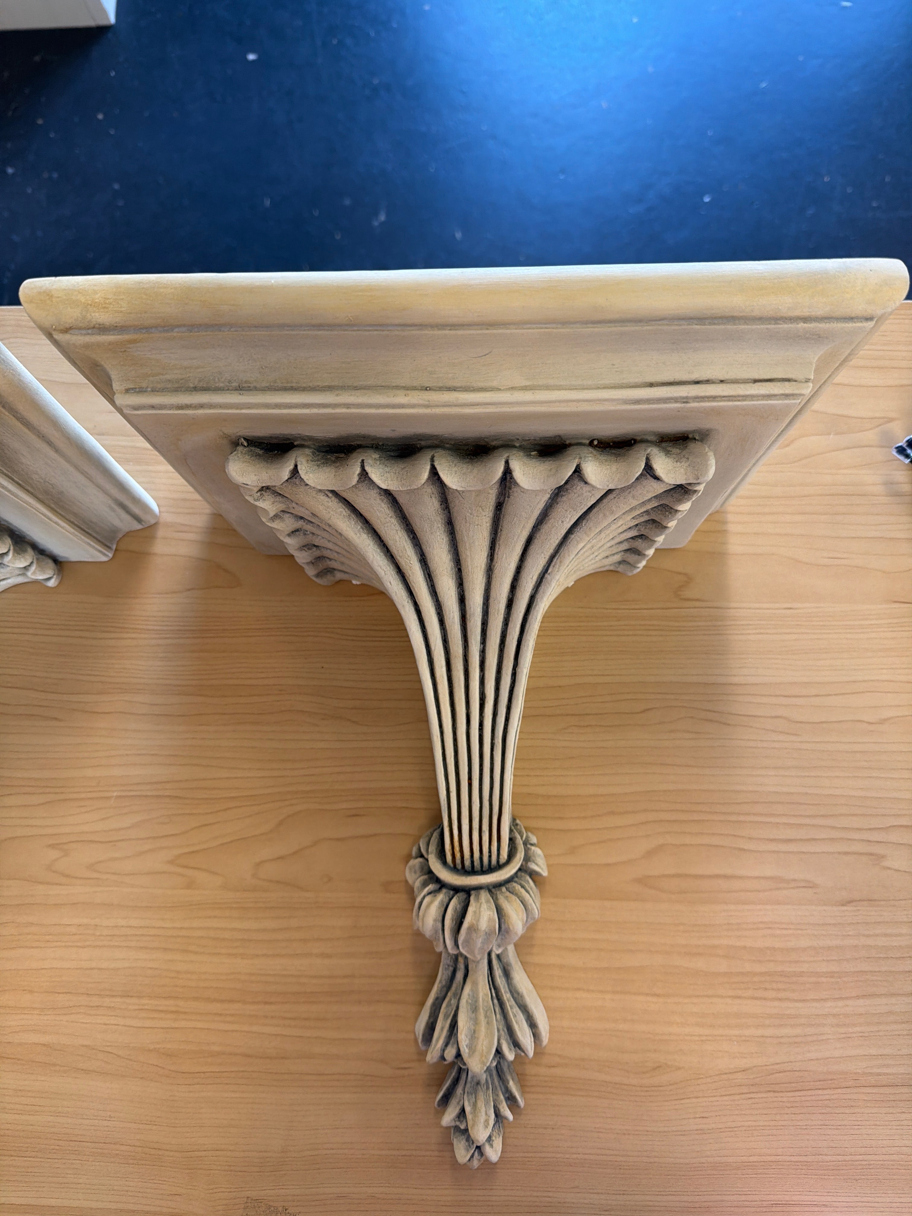 French architecture painted shelves