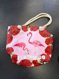 Flamingo beach tote