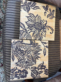 Pair of canvas floral decor