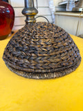 Wicker cloche and plate